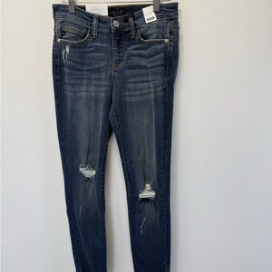 Judy Blue Mid Rise Distressed Skinny Slim Fit Jeans Size 27 NWT JB82146DK